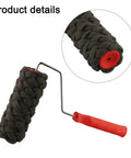 Top Shelf Textured Stone Finish Paint Roller with sturdy grip handle and high absorption sponge cover for wall decoration.
