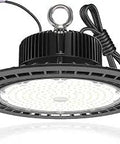 Ultra Bright 240W LED High Bay Light UFO Fixture with black housing, top view, 1000W MH HPS Equivalent, 5000K, UL Listed