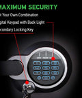 Digital keypad of Waterproof And Fireproof Alloy Steel Home Safe With Quick Access, highlighting security features.