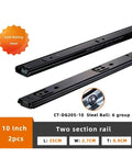 Beefy Black Cold Rolled Steel Drawer Slides Three Section Full Extension Rails For 8 To 20 Inch Drawers Rock Solid Heavy Duty