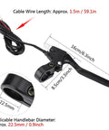 Left And Right Electric Motorcycle Brake Lever Set Aluminum Alloy 2 Wires Universal Clutch Handle Perch Replacement Black