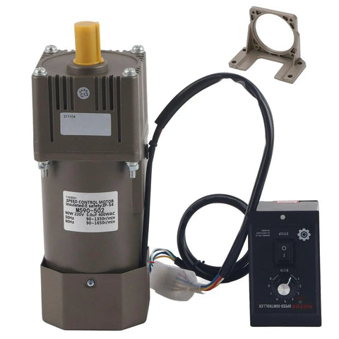 Electric Gear Motor 220V AC 90W Single Phase Asynchronous High Torque Gearbox Motor With Deceleration And Adjustable Speed