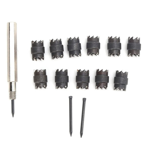 13 Piece Spot Weld Cutter Set 3 Eighth Inch Double Sided Welding Tool Kit For Electric Drill with cutters and accessories