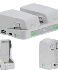Dual Slot Drone Charging Hub For Two Way Charging And Power Bank Compatible Dual Battery Station, showing two battery slots.