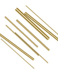 Brass Round Rods Kit 1mm To 8mm Diameters 100mm Length 48 Pieces For DIY Crafting Knife Making Pins And Handle Pins Lathe Bar Stock Golden