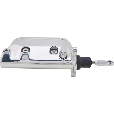 Built Tough Electric Brake Booster And Master Cylinder Kit For Front Rear Disc Brakes Featuring Twelve Volt Hydraulic Muscle that shows polished housing.
