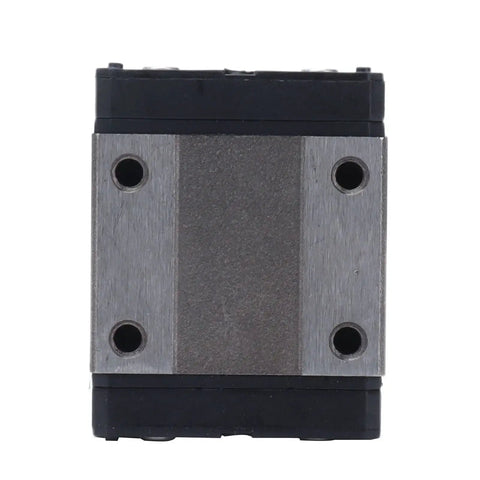 Front view of the MGN12 Linear Rail Guide High Precision Bearing Steel Slide Block for CNC machines, 12mm width, showing steel finish.