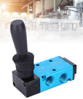 Hand Lever Pneumatic Valve Aluminum Alloy, 2 Position 5 Way, 4 Inch Component with durable aluminum body in factory setting