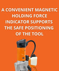 Built Tough Portable Magnetic Drill Unit With A Rock Solid Grip And Smooth Variable Speed Control For Effortlessly Crushing Two Inch Annular Steel Cuts On Any Active Job Site with magnetic holding indicator