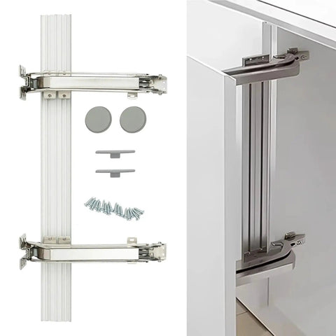 Built Like A Tank Heavy Duty Cabinet Door Lateral Hinge Set With Smooth Glide Motion For Kitchen Cupboards Pantry Drawers No Sweat Install And Bombproof Durability, includes dual pack and installation hardware.