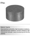 Round Graphite Block Disk Ingot High Purity Graphite Electrode Plate Sheet 50x25mm Pack Of 2 For Melting Casting Electrolysis