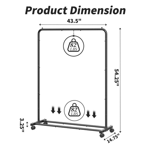 Heavy Duty Portable Garment Rack With Rust Proof Steel Construction, Freestanding Clothes Rail For Hanging Drip And Streetwear, Space Saving Apparel Stand That Keeps Your Fit Stack Organized
