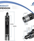 Rimming And Deburring Tool For 3/16 To 1/2 Inch Tubing Inside And Outside Deburr dimensions with various angles and sizes.
