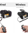 Comparison of wired and wireless modes for Wireless Shutter Remote Control For EOS RP R6 R5 5D Series 7D Series 6D II And More