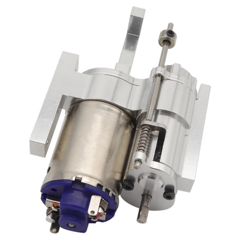 2nd Gear Metal Gearbox For 1/16 RC Cars With Upgraded All Metal Transmission 2 Speed High And Low Gears Reverse Function Durable 370 Brushed Motor Compatible With WPL C24 C34 C44 C54 B16 B36 MN D90 MN40 MN45 MN77 MN99 MN99s