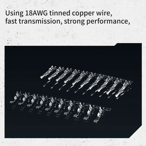Heavy Duty 18AWG Sleeved Power Cable Extension Cord Set With 24Pin Motherboard Pcie Gpu And Cpu Connectors, tinned copper connectors.