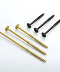 Built Like A Tank Heavy Duty Lag Screws 14 X 4 Inch Pack Of 28 with gold and black finishes, ideal for outdoor projects.