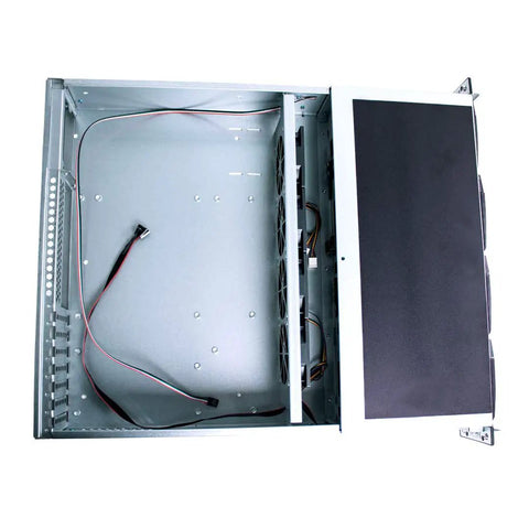 Heavy Duty 12 Bay Drive Backplane Supporting Sas And Sata 6gbps Ports With Flexible Sff Connectivity for Internal Server Storage, interior view.