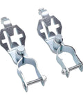 Two Pack T Post Gate Hinge Kit Galvanized Iron Hinge Pins For Chain Link Fence Gates With One And Three Eighths Inch Hinged Eyes