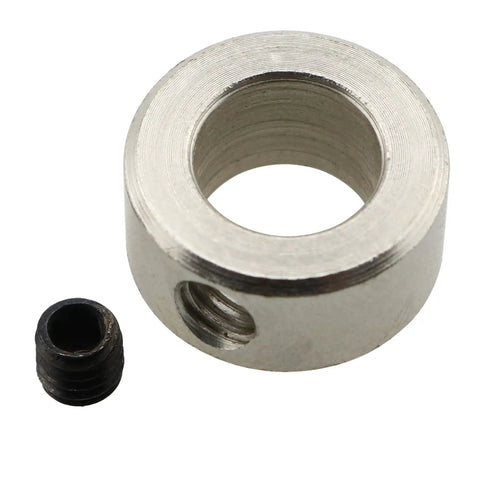 Close-up of Stainless Steel T8 Lead Screw Locking Ring Collar Set With 12 M4x4mm Allen Screws for 3D Printers 8mm Bore
