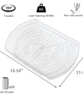 Rectangular Lazy Susan Organizer For Large Refrigerator With 360 Degree Turntable 16.54 Inch Rotation Shelf dimensions and features