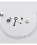 Upgrade Your Ride With This Heavy Duty Universal Stainless Steel Quick Oil Drain Valve Featuring M14X1.5 Threads And Complete Hose Kit For Easy Car Maintenance And Fast Oil Changes Without The Hassle Or Rust Issues. stainless steel oil drain valve kit with hose, M14x1.5 threads and fittings