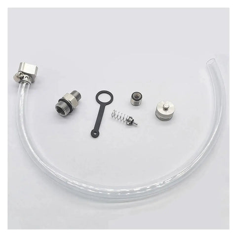 Upgrade Your Ride With This Heavy Duty Universal Stainless Steel Quick Oil Drain Valve Featuring M14X1.5 Threads And Complete Hose Kit For Easy Car Maintenance And Fast Oil Changes Without The Hassle Or Rust Issues. stainless steel oil drain valve kit with hose, M14x1.5 threads and fittings