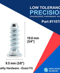 Solid Replacement Bed Rail Screws Heavy Duty Euro Fasteners For Your Ikea Malms Hemsnes Brimnes Bedroom Rig Silver available in 19mm length.