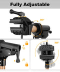 Close-up of 360-degree rotatable clamp from 66 Lbs Bike Repair Stand With Pro Grade Clamp, Heavy Duty Aluminum Work Stand