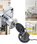 Heavy Duty Cam Lock For Furniture Drawers And Cabinets With Two Keys, Built Tough As Nails Zinc Alloy Security Latch