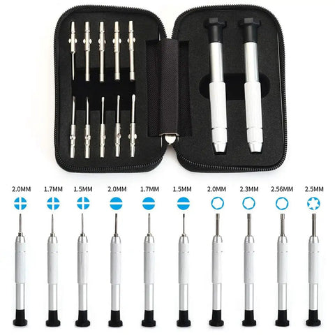Eyeglass Repair Kit With Ten Style Precision Screwdrivers Seventy Tiny Screws Four In One Portable Driver in case