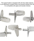 Super Sturdy 30 Pack Cabinet Shelf Support Pegs 3mm Adjustable Shelving Brackets with anti-slip rubber sleeves.