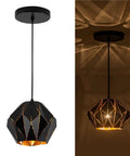 Black Industrial Pendant Lights For Kitchen Island With Geometric Diamond Shade Dope Modern Vintage Chandelier 1 Light
