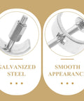 Close-up of Pack Of Ten Heavy Duty Galvanized Steel Countertop Joint Connector Bolts showing smooth finish and threaded design.