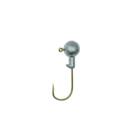 Unpainted Jig Heads With Bronze Hooks Ball Head Lead Jigs Bulk Pack For Freshwater And Saltwater Fishing Premium