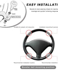 Diagram showing installation locations for Woodgrain Steering Wheel Spinner Knob With Smooth Ball Power Handle on steering wheel.
