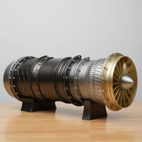 Realistic Turbofan Jet Engine Model Kit for 3D Printers, 1 To 20 Scale Aircraft Engine, detailed display on table
