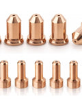 Plasma Cutter Torch Consumables Kit For PTM 80 And PT 80 Includes 0.9mm Tips And Electrodes, 23 Piece Set With Nozzles and Electrodes