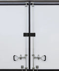 2 Pack Flexible Rubber Draw Latches For Boat Compartments And Cargo Boxes, shown securing trailer doors