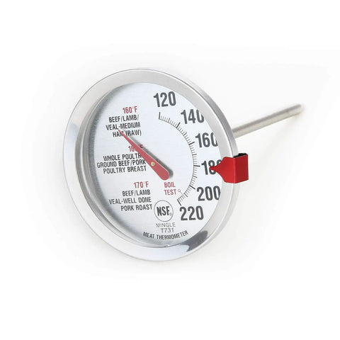 Go To All Purpose Meat Thermometer For Oven And Bbq With Large Two Point Five Inch Dial Stainless Steel Stem And Housing