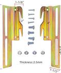 2 Pack Heavy Duty Model 711 Headboard Adapter Brackets Convert Bolt On Metal Bed Frames To Hook Style Connections With Slick Offset Mounting measures 7-1/4 by 2 inches.