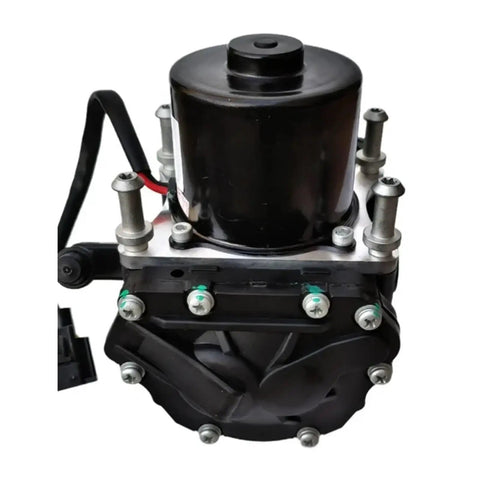 Heavy Duty Electric Vacuum Pump For Byd Tang Qin Song E5 E6 Yuan Ev Qin Plus, compact black pump with silver fittings.