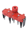 Four Tooth Rotary Cultivator Tool With Weeding Wheel Attachment And Manganese Steel Blades Plus Handy Tool Bag Two In One Grass Remover