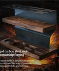 Top Shelf Solid Wood And Carbon Steel Single Dose Coffee Bean Storage Rack With One Way Vent Valve, showcasing unique design and craftsmanship.