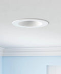 Installed 12 Pack 5 To 6 Inch LED Can Lights Retrofit Recessed Lighting With Dimmable Damp Rated Baffle Trim CRI 90 1200 Lumens 15W Equal To 100W 5000K