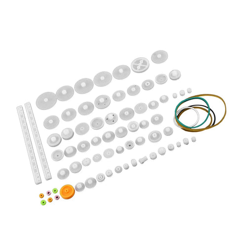 Assorted Durable Plastic Gear Kit With Pulleys Belts And Crown Gears For DIY Models And Robotics 75 Varieties Gear Set For Motors