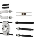 Badass 9 Piece Steel Bearing Puller Kit Universal Car Repair Tool For Wheel Hubs Axle Shafts Pinions Heavy Duty Gear Separator With Storage Box Garage Essential Fix Your Ride Fast Anytime Reliable Performance Tough Build Power. 9-piece steel bearing puller set with hub separator and threaded adapters