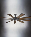 Top Shelf Large Ceiling Fan With Classic Americana Vibes And A Real Deal Heavy Duty Steel Build Featuring A Sharp Distressed Black Finish.