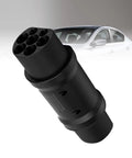 Heavy Duty Plug And Play Nacs To Gbt Ev Charging Adapter 48a Ac Slow Charge Weather Tough electric vehicle charger connector close-up.