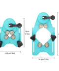 Guide jig for 11 Piece Diamond Tile Hole Saw Set With dimensions labeled in cm and inches